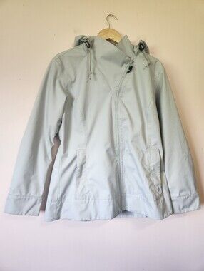 MEC Annex Asymmetrical Rain Jacket Light Grey Waterproof Shell Size L